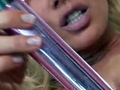 Vega Vixen cram in and pull out rubber toy in her cookie