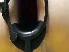 Gaping anal speculum stretching and dildo fuck