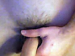 Horny guy jacking off his beautiful hard uncut cock in front of his webcam