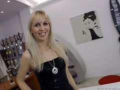 Rapacious blond mistress and her young pupil are there to please a young inexperienced wanker. Titless sluts kneel down in front of him to oral fuck his massive penis in pov sex session by Fame Digital.