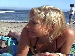 Young smoking hot blonde dolls Nikki Jane and Jessica Lynn with firm perfectly shaped asses and medium hooters gets filmed while having fun on the beech on lazy afternoon