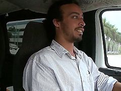Wonderful blonde chick Madison Foxx and her boyfriend got picked up from parking lot and paid for fu