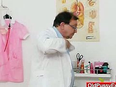 In this vid you will see Patrice the curvy blonde mature, whole she visited the clinic to get her pink cunt checked out with a mature gyno exam