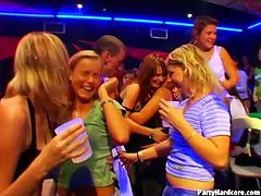 Crazy club sex party with hot bodied babes