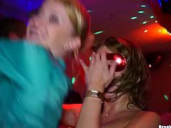 Awesome babes with smooth asses are already drunk. That means it's high time for orgy party. Voracious bitches with big boobs ride dicks, slutty blondies suck delicious lollicocks for cum, kinky brunettes get their wet pussy tickled. Gosh, this impressive swinger party in Tainster sex clip is surely worth checking out.