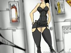 Have a look at this anime cartoon where you'll be able to feast your eyes on some hot babes wearing very sensual clothes.