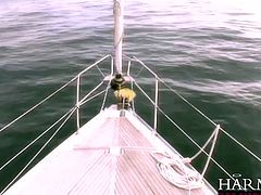 Franki is taken out to the open seas so she can get her pussy pounded really hard by this handsome hunk of a man. The open water really makes his pretty pussy nice and wet. They leave the marina and the fuck fest begins.