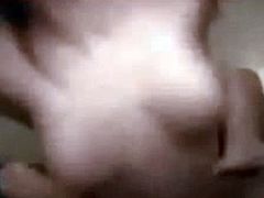 Ex girlfriend with shaved pussy fucked in bathroom