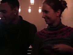 She is Russian hussy chick which is ready for extreme sex fun right here and right now. She gets her shaved tight pussy slammed hard in a public toilet.