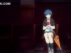 Anime sweet girl showing her dick sucking skills