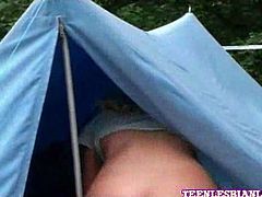 These sexy teens do the scissor position and they both cum. After a very short while they go again.