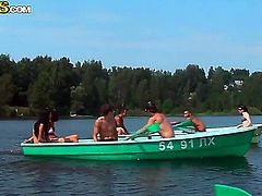 Agnes, Bella, Eniko and Julia Taylor gather for a boat trip which will end in raunchy group fucking