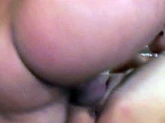 Lusty hot ass brunette milf Hilly West with french manicure and sexy glasses in white stockings gives had to her handsome lover and gets nailed hard all over the place.
