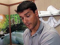 Ramon and dirty babe Samantha Ryan are having a great fuck during massage session