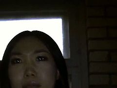 Sexy Asian beauty Yiki enjoys blowing a pole and getting her pink pussy banged in a pick up porn
