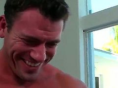 Blonde chick blows the jizz out of tool