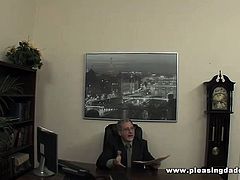 Blond Slut Fucks Old Boss To Keep Job