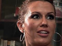 Nica Noelle gets a mouthful of tool in oral action with Mr. Marcus