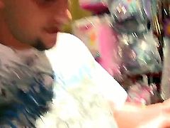 Blonde does her best to get you hot in solo scene