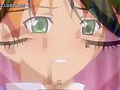 3d anime girl in huge boobs giving her best tit job in close-up