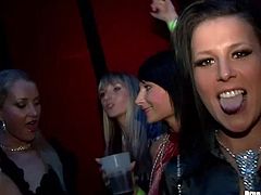Be pleased with one another hot and exciting sex tube video from Tainster porn site. Drunk girls and guys touch each other on the dance floor grab each others asses.