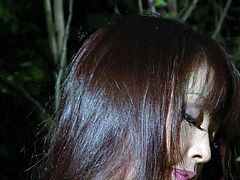 Marica Hase is one petite attractive asian girl. Totally naked exotic girl with natural tits and neatly shaved pussy gets tied up in hew woods. Watch curious guy make her helpless.
