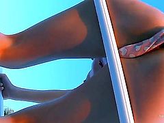 Ivana got very horny so she started playing with her pussy. She masturbated near the pool and felt so good about that. She really enjoys masturbating and she does that every day.
