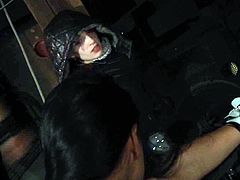 Kinky brunette babe is tied up in the middle of the dark room. She haven't seen her master yet. He grabs her tits from behind kneading them roughly. Later he exposes himself thrusting hard dick in her pretty tight pussy. He nails her in a missionary position. Then he pushes his dick deep in her throat until she starts gagging. X-rated porn clip presented by Subspace Land.