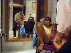 Naughty Indian chick likes extreme sex and seduces groom soon after wedding ceremony. She sucks his dick greedily and takes load of cum on her chin.