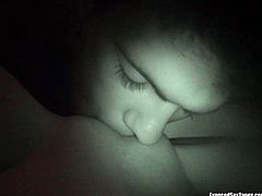 Handsome guy dives in pussy of his girlfriend. He tickles her clit with his playful tongue and makes her moan with pleasure. Watch exciting homemade sex scene.