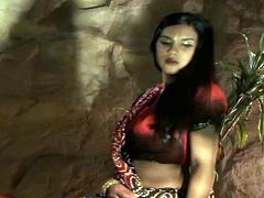 Rather pretty Indian brunette poses in her loose and long traditional gown. Kinky black head with nice tits and big ass is worth watching in Indian Sex Lounge xxx clip, if you’re a fan of sexy and hot Indian gals.