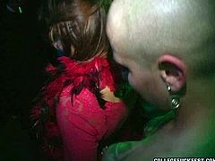 You are welcome to visit one of the hottest hardcore college parties. Several girls wearing funny costumes are ready for heavy pounding right on the floor.