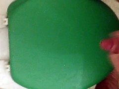 Big cumshot in toilet