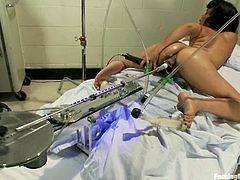 Kinky Annie Cruz gets toyed by a machine in a hospital