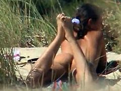 Nude Beach - hot teen caught masturbating by hidden voyeur