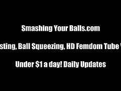 See this perverse collection of mistresses telling you to bust your balls in this sexy video set by Smashing Your Balls. They know exactly how to make your suffer and they are sure you'll love it.