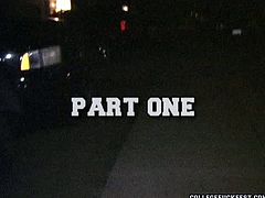 This college slut with a lovely set of yummy tits is looking scary as hell, you can tell she wants that cock! Press play and enjoy the action!