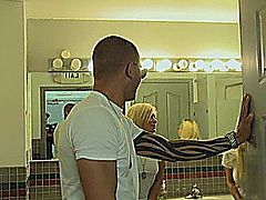 Jesse Jane & Riley Steele having a good time in the bathroom