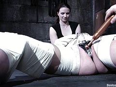 Hot Sara Jane Ceylon gets bonded and whipped by Claire Adams. After that she also gets her pussy tortured with claws.