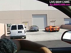 The guy picks up that slut at the parking lot to the Wall Mart. She agreed to make porn clip without any hesitation. When they reach studio, slutty bitch slipped down the top revealing her juicy jugs.