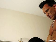 Ebony wanted to fuck so bad that he started flirting with one of the hotel maids and got her horny too so she gave him a nice blow job and fucked him real nice all night long