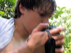 With clean bush in sexual ecstasy with hard cocked fuck buddy