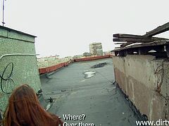 rooftop fuck with a naughty redhead