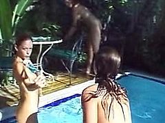 Lesbians Poolside - Wild Party Girls 10.