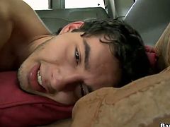 This hot dude got seduced by a stranger and invited to the BaitBus. His partner didn't waste any time and sticked his massive schlong deep into his asshole!