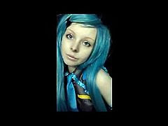 Katie the cosplay girl does a cute strip on cam