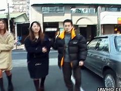 Two really fine looking Asian chicks right here folks where you will be seeing these hotties getting into some insane action with public pleasures,Watch these crazy chicks doing naughty stuff on streets.