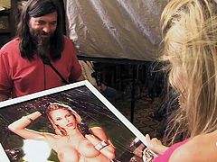 Art and hot pussies get along pretty fine! This photographer loves taking a few shots of beautiful, naked babes in the name of art, but he manly does it, for his cock. Let's hang around some more and find out, if this guy will get lucky. Surely, such a hot girls feel the need, to fuck sometimes!