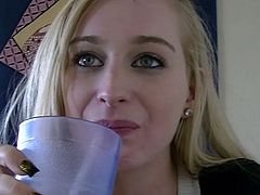 She has a lanch when comes cute guy and pickups this chick. Then he takes her home and seduces. Watch at this chick in Team Skeet sex clip!