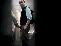 naughty men on public toilet